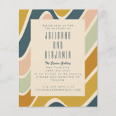 Budget Earthy Boho Abstract Wavy Pastel Wedding (Voorkant)