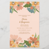 Budget Earthy Boho Blush Oranje Floral Wedding (Voorkant)