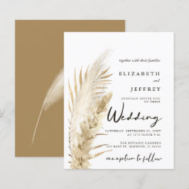 Budget Earthy Boho Pampas Wedding