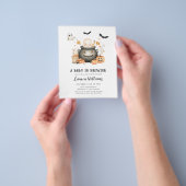 BUDGET Een Baby brouwt Halloween Baby shower Flyer (Hand)