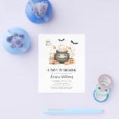 BUDGET Een Baby brouwt Halloween Baby shower Flyer (Enkel)