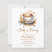 Budget Een Baby is Brouwen Koffie Baby shower Uitn (Voorkant)