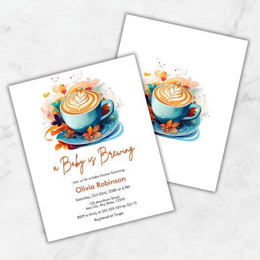 Budget Een Baby is Brouwen Koffie Baby shower Uitn