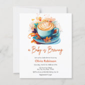 Budget Een Baby is Brouwen Koffie Baby shower Uitn (Voorkant)