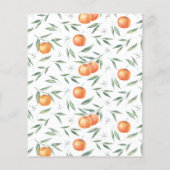 Budget Een beetje Cutie Oranje Citrus Baby shower (Achterkant)