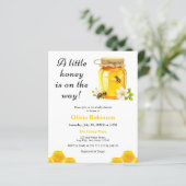 Budget Een beetje Honey Bee Baby shower Uitnodigin (Staand voorkant)