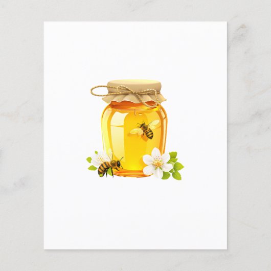 Budget Een beetje Honey Bee Baby shower Uitnodigin (Achterkant)