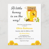 Budget Een beetje Honey Bee Baby shower Uitnodigin (Voorkant)