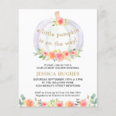 Budget een beetje pompoen Baby shower uitnodigen (Voorkant)