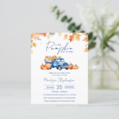 Budget een beetje pompoen op de weg Baby shower (Staand voorkant)