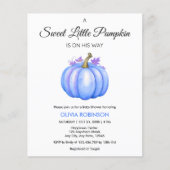 Budget Een beetje Pumpkin Boy Baby shower Uitnodig Flyer (Voorkant)
