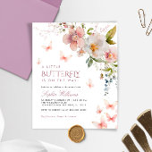 Budget Een beetje Vlinder Baby shower Invitation