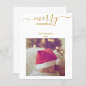 Budget Eén Foto Modern Minimalistisch Kerstmis (Voorkant / Achterkant)