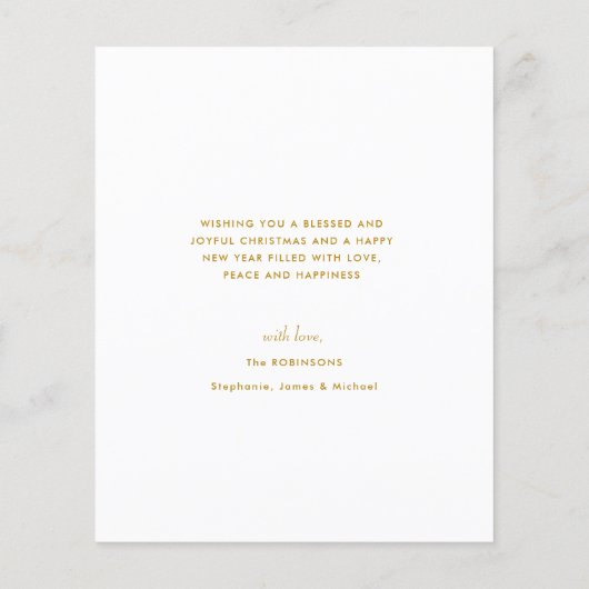 Budget Eén Foto Modern Minimalistisch Kerstmis  (Achterkant)