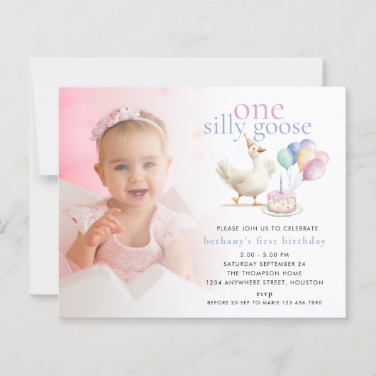 Budget Een Gekke Goose Photo Overlay 1e Verjaardag (Voorkant)
