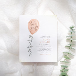 Budget: een Girl Balloon Greenery Baby shower