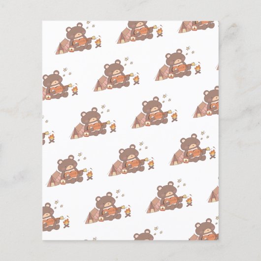 Budget Een Happy Camper 1e verjaardag Uitnodiging (Achterkant)