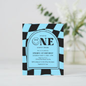 Budget Een Happy Dude Blue Boy 1e verjaardag Uitno (Staand voorkant)