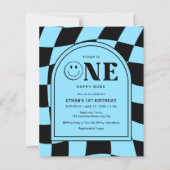 Budget Een Happy Dude Blue Boy 1e verjaardag Uitno (Voorkant)