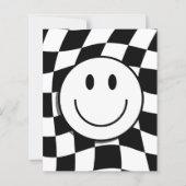 Budget Een Happy Dude Boy 1e verjaardag Uitnodigin (Achterkant)