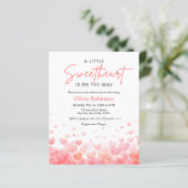 Budget Een Klein Schatje Baby Shower Uitnodiging (Staand voorkant)