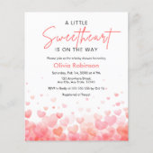 Budget Een Klein Schatje Baby Shower Uitnodiging (Voorkant)