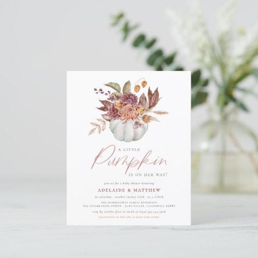 Budget een kleine pompoen Boho Girl Baby shower (Staand voorkant)