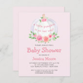 Budget een kleine uitnodiging tot Baby shower (Voorkant / Achterkant)