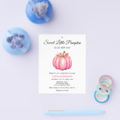 Budget Een Little Pumpkin Girl Baby shower Uitnodi Flyer (Enkel)