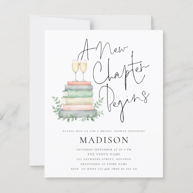 Budget Een Nieuw Chapter Boeken Bubbly Vrijgezelle (Voorkant)