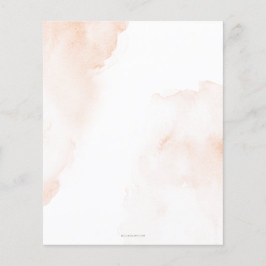 Budget Een Sweet Peach Eerste Verjaardag Uitnodigi (Achterkant)