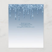 Budget Eenhoorn Baby Shower Blauwe Meisjes Cute (Achterkant)