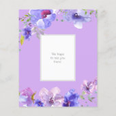 Budget eenhoorn meisje Paarse verjaardagsfeestje (Achterkant)