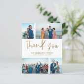 Budget Eenvoudig 4 Foto Dank u bruiloft (Staand voorkant)