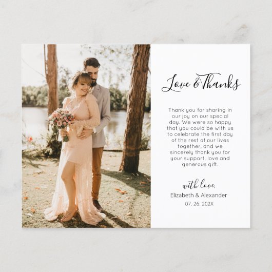 Budget Eenvoudig Collage Weddenschap Bedankt Flyer (Achterkant)