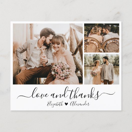 Budget Eenvoudig Collage Weddenschap Bedankt Flyer (Voorkant)
