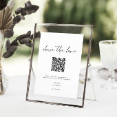 Budget Eenvoudig Deel de Liefde QR Code Sign Poster