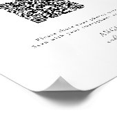 Budget Eenvoudig Deel de Liefde QR Code Sign Poster (Hoek)