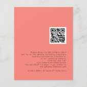 Budget Eenvoudig koraal Roos QR Code Weddenschap U (Achterkant)