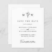 Budget Eenvoudig Modern Botanisch Sla de datum Kaa (Voorkant / Achterkant)