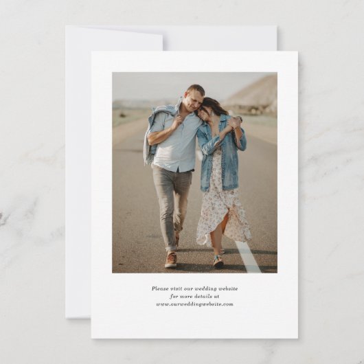 Budget Eenvoudig Modern Minimalistisch Drie Foto Save The Date (Achterkant)