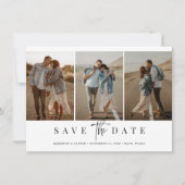 Budget Eenvoudig Modern Minimalistisch Vier foto Save The Date (Voorkant)