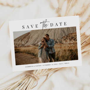 Budget Eenvoudig Modern Minimalistisch Vier foto Save The Date