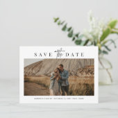 Budget Eenvoudig Modern Minimalistisch Vier foto Save The Date (Staand voorkant)