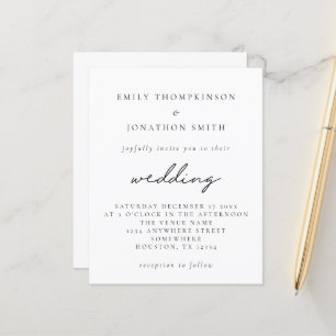 Budget Eenvoudig om het even welke uitnodiging van