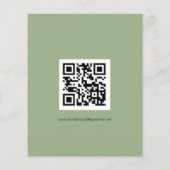 Budget Eenvoudig QR-code Script Huwelijk Sage RSVP (Achterkant)