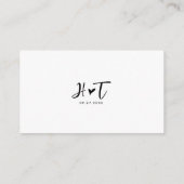 BUDGET Eenvoudig romantisch script hart monogram R Informatiekaartje (Achterkant)