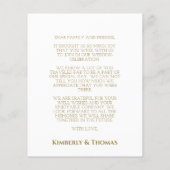 Budget Eenvoudig script bruiloft Hartelijk dank! K Flyer (Achterkant)