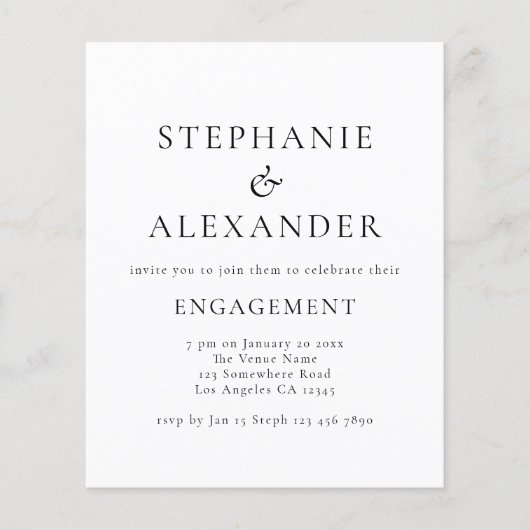 Budget Eenvoudig tekstservice Partij (Voorkant)