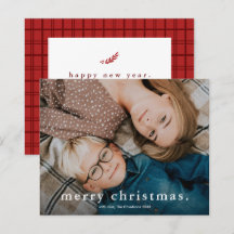 Budget Eenvoudig Type Foto Kerstkaart